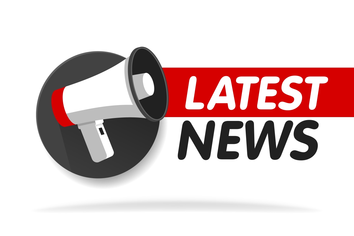 Latest news breaking report. Daily newspaper or news report banner icon concept.