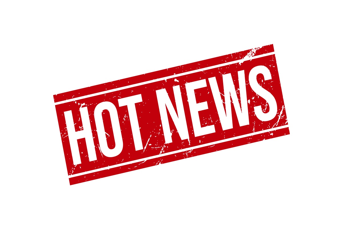 Hot News Rubber Stamp Seal Vector