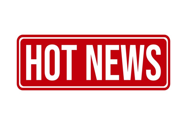 Hot News Rubber Stamp Seal Vector