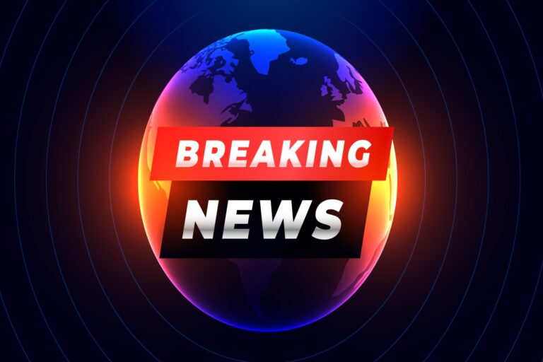 worldwide breaking news template with globe design