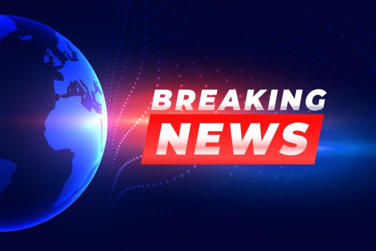 worldwide breaking news template with globe design