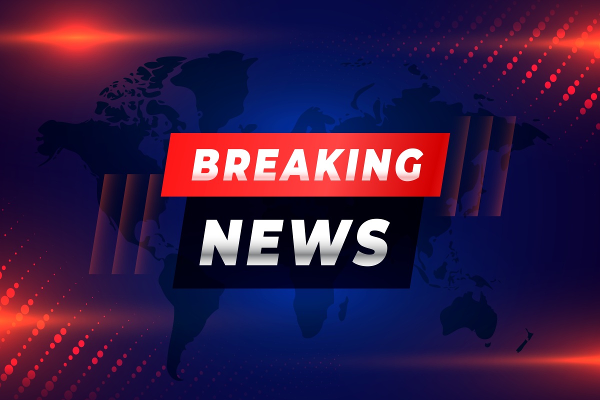 global breaking news banner with world map