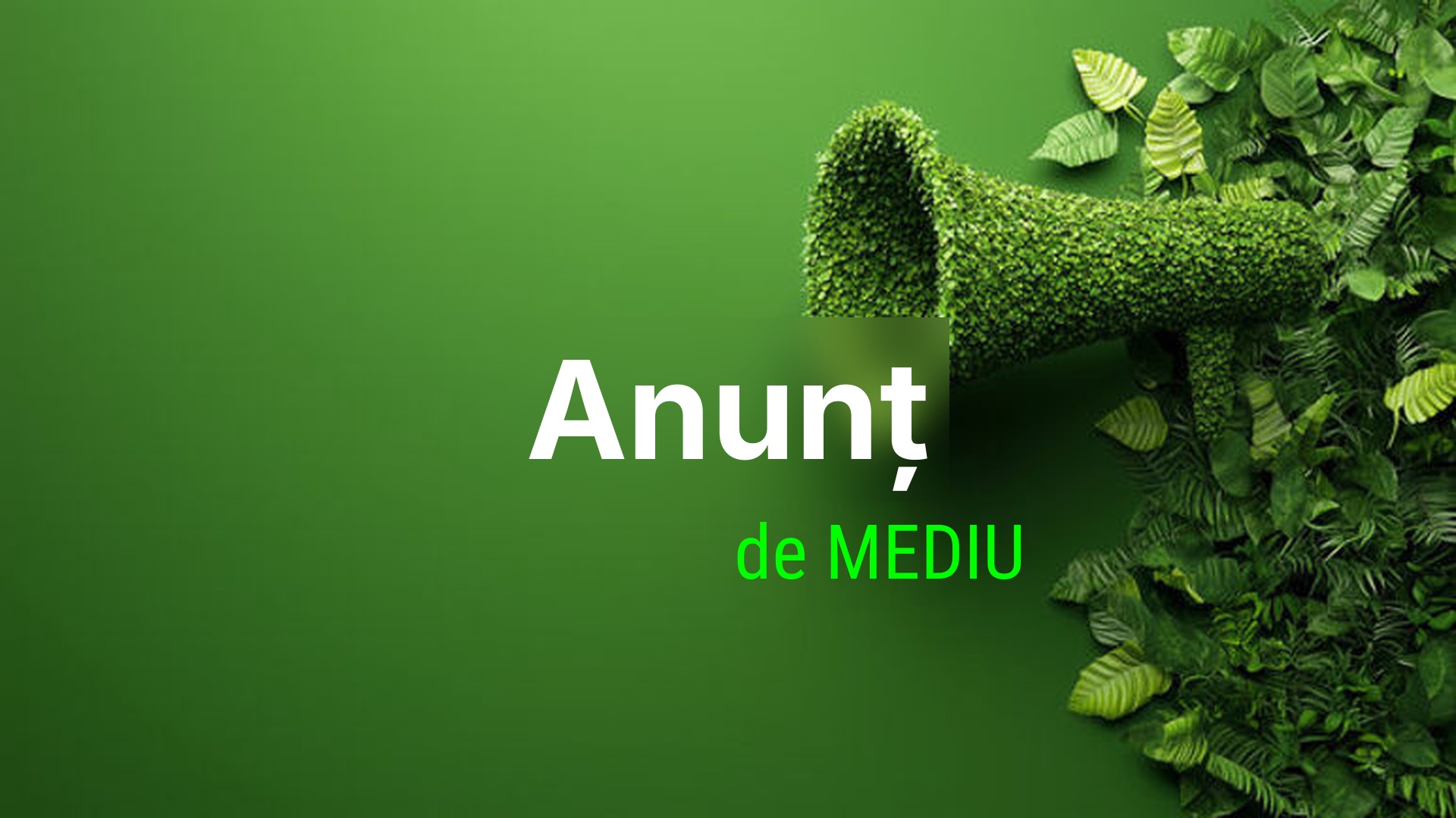Anunț de mediu - publicare online pe GrantPress, 49 lei